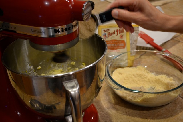 Almond Cake Adding Flour