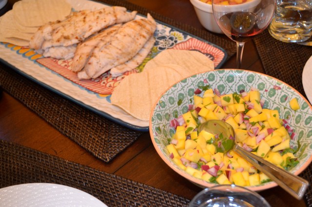 Fish Tacos and mango