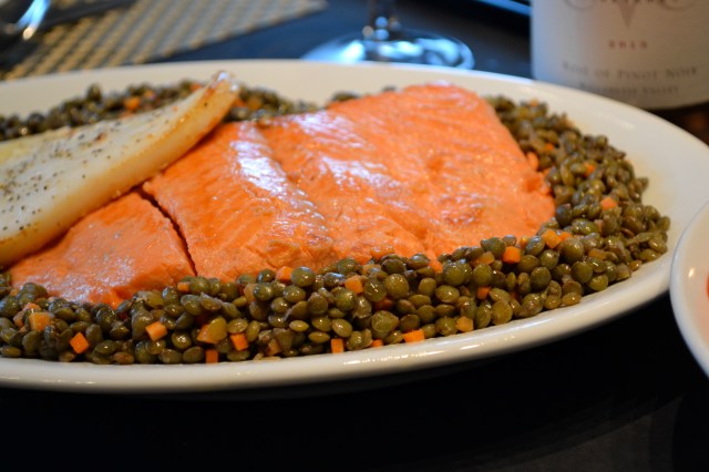 Salmon and Calamari Steak